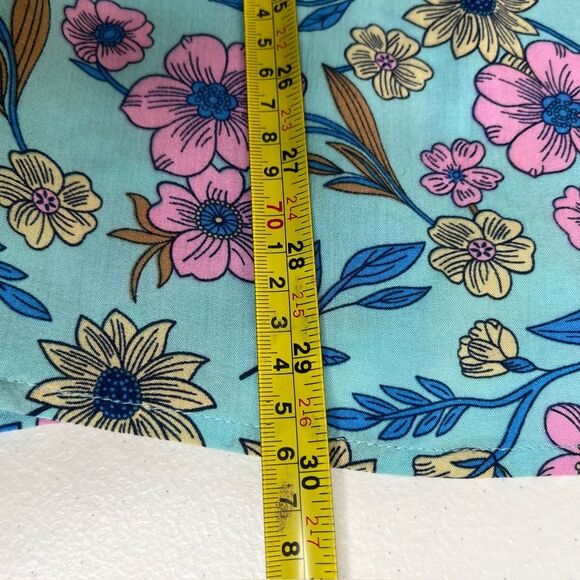 GiGiO Plus Boho Floral Lace Front Tie Flutter Sleeve Top Women 2XL Flowy Rayon - Picture 11 of 12